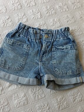 GAP Light Blue Denim Elastic-Waist Jean Shorts